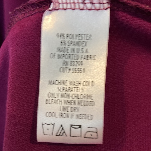 Women's Purple Wrap Around Knit Top/Blouse By Attitudes by Renee. Size L - Picture 9 of 10